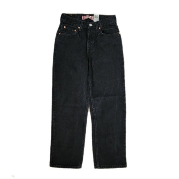 Levi Strauss Black Jeans Denim Black Washed Slim Size 16 W26 L28 - Picture 2 of 12